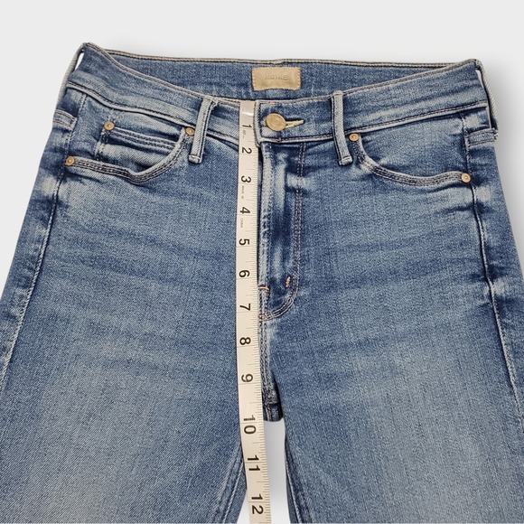 MOTHER Lil Mid-Rise Dazzler Ankle Fray Jean Riding The Cliffside Sz 24 - Picture 8 of 11